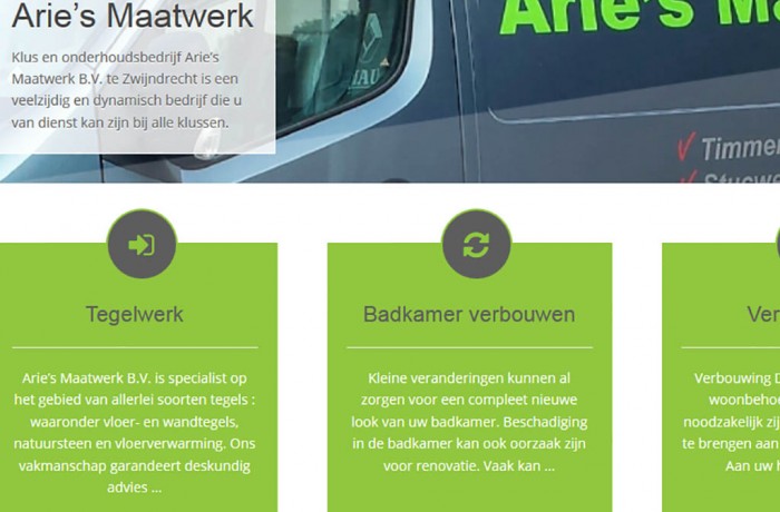 Webdesign Arie’s Maatwerk