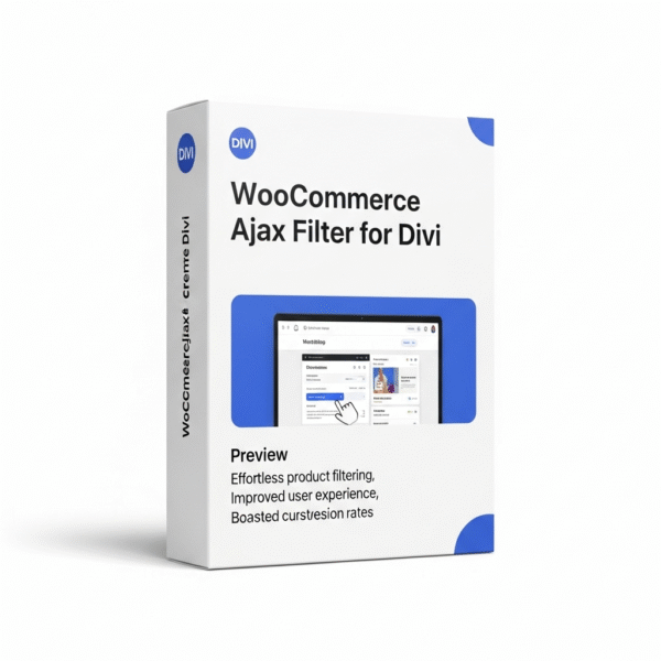 Divi Woocommerce ajax filter